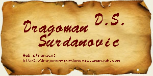 Dragoman Surdanović vizit kartica